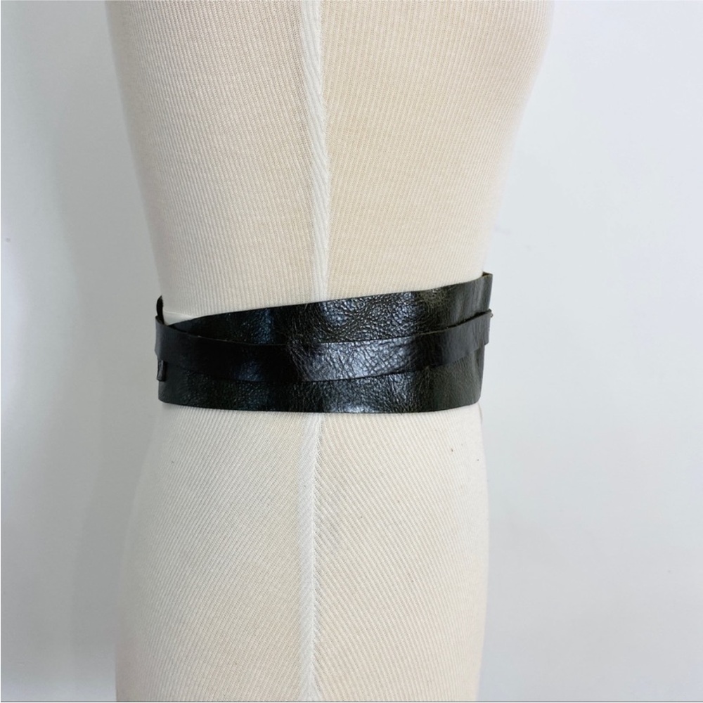 B-Low Wide Front Soft Leather Wrap Belt New — image 2 of 4